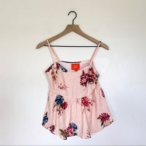 Chelsea & Violet Floral Peplum Tank Top